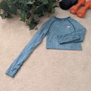 Gymshark Teal Vital Seamless Crop Top